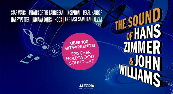 Veranstaltungsplakat für The Sound of Hans Zimmer & John Williams