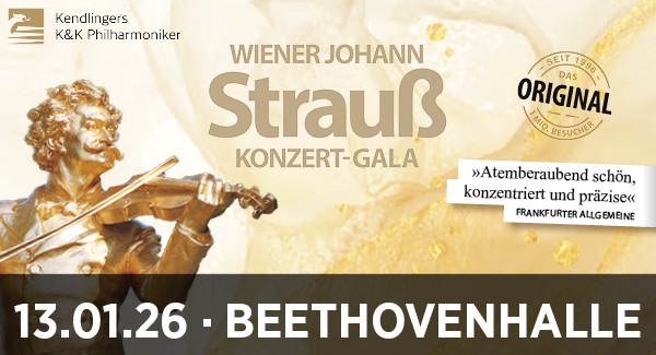 Veranstaltungsplakat für die Wiener Johann Strauß Konzert-Gala
