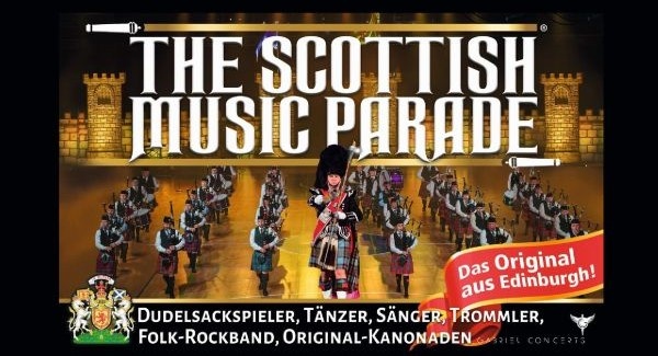 Veranstaltungsplakat von "The Scottish Music Parade"